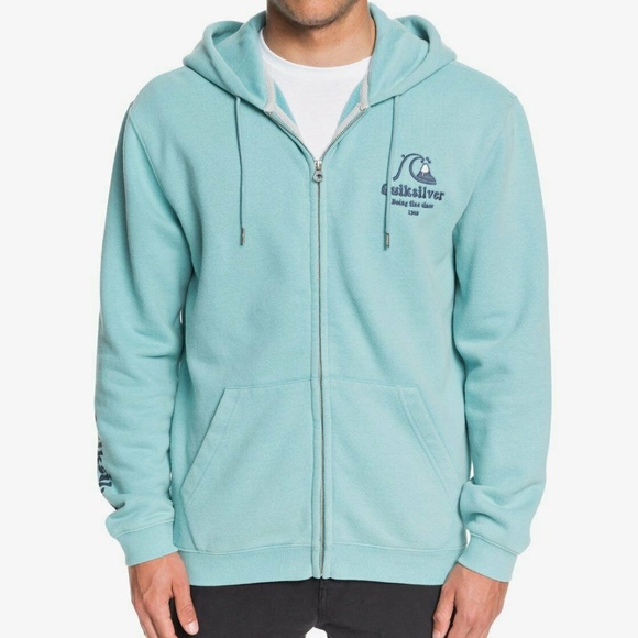 Quicksilver Sweet As Slab Full-Zip Hoodie Tiffany Surfer California - Picture 1 of 3